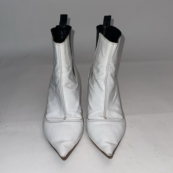 Vivienne Westwood ORB HELLS Boots IN WHITE LEATHER PATENT IT38 - used - no box - Picture 7 of 11